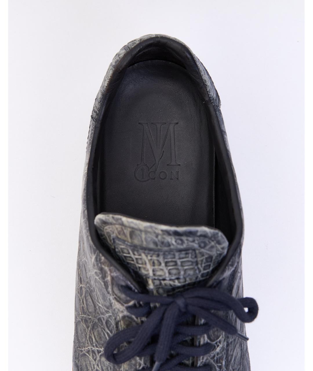 MC ICON Темно-синие туфли из экзотической кожи, фото 5