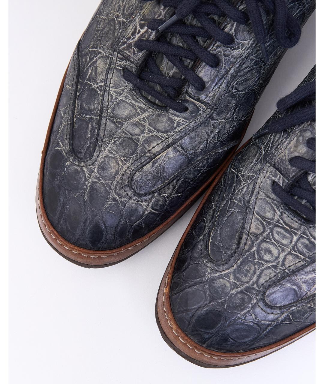 MC ICON Темно-синие туфли из экзотической кожи, фото 4