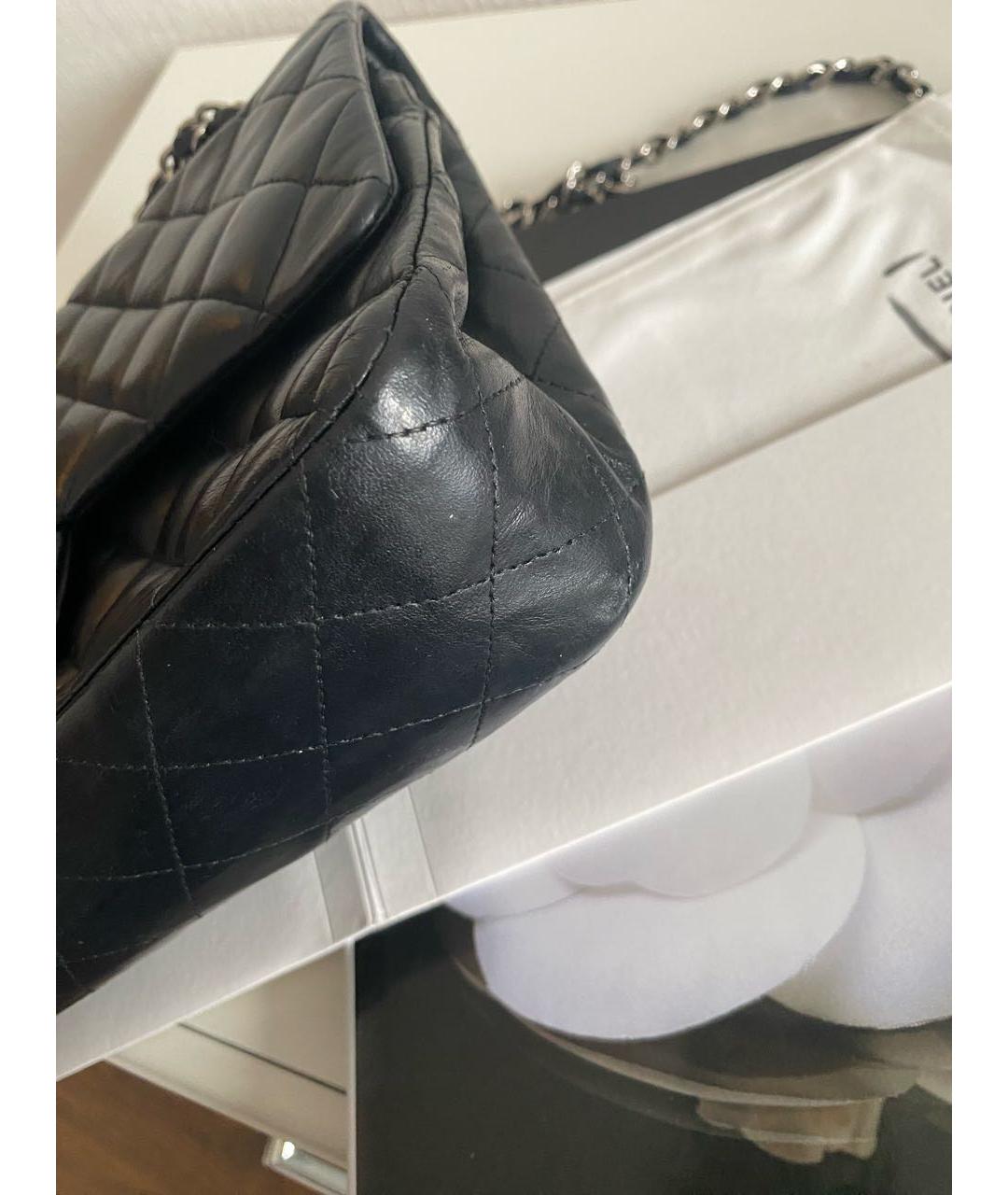 CHANEL Черная кожаная сумка через плечо, фото 8
