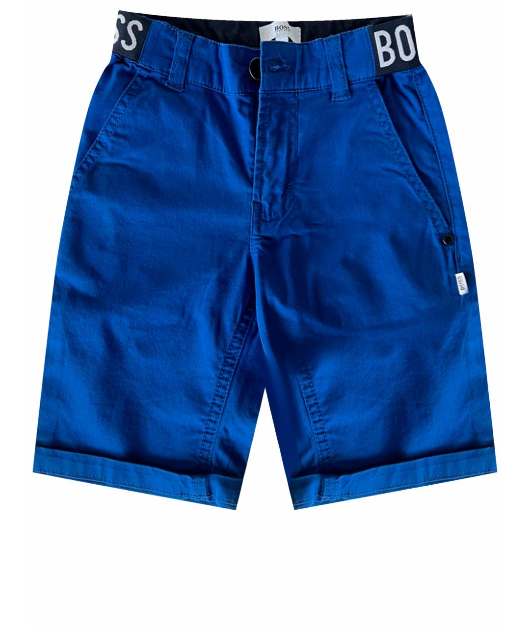 BOSS KIDS Синие хлопковые брюки и шорты, фото 1