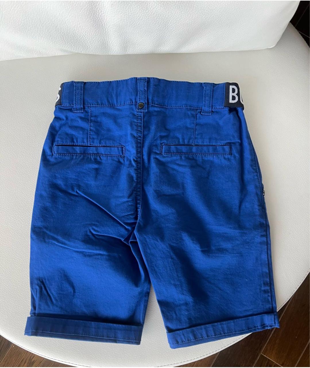 BOSS KIDS Синие хлопковые брюки и шорты, фото 2