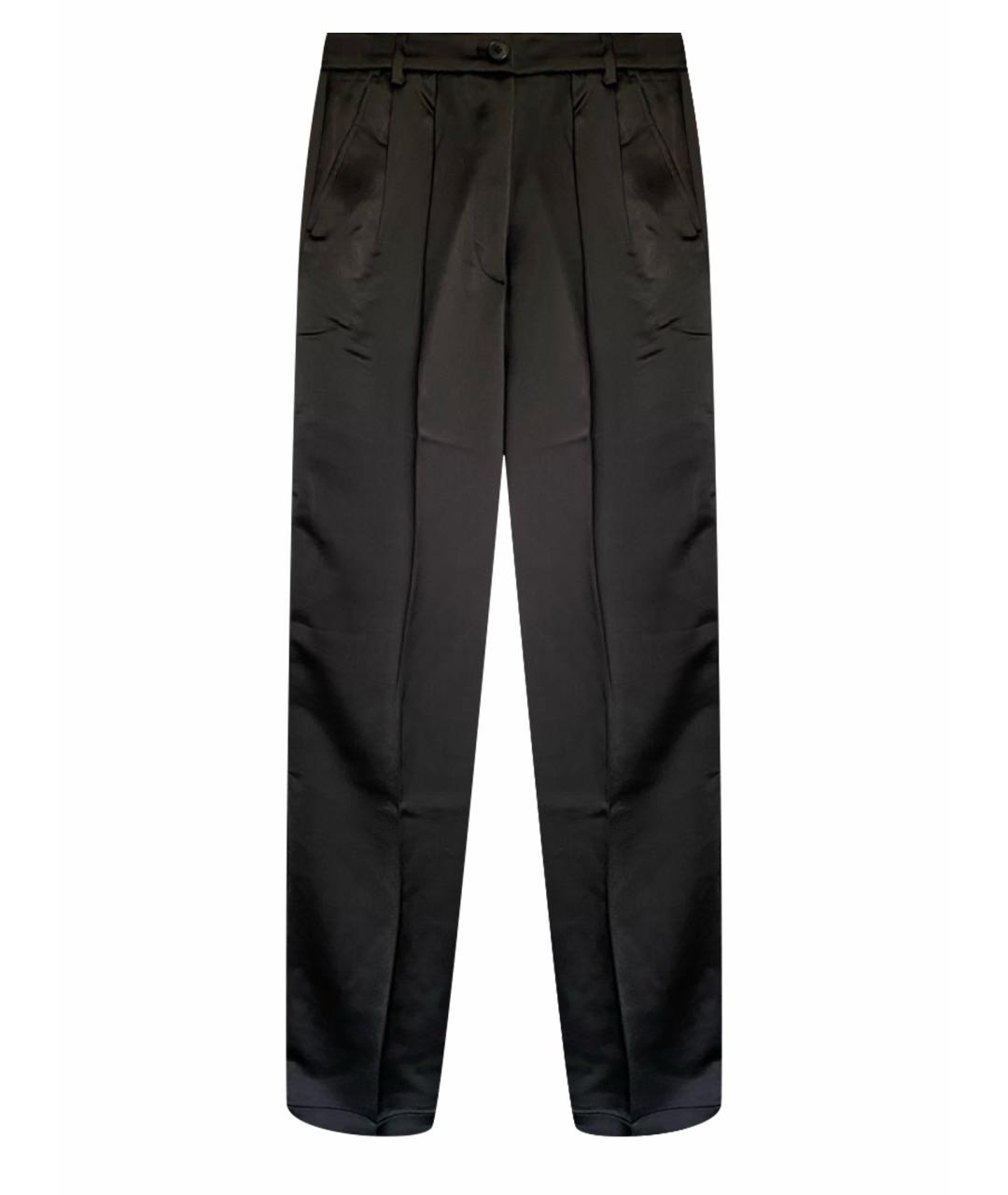 CALVIN KLEIN Черные полиэстеровые брюки широкие, фото 1