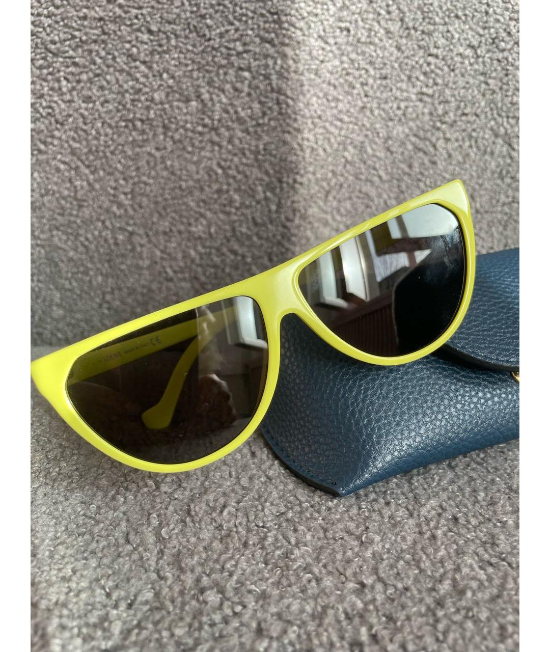 LOEWE Желтые пластиковые солнцезащитные очки, фото 5