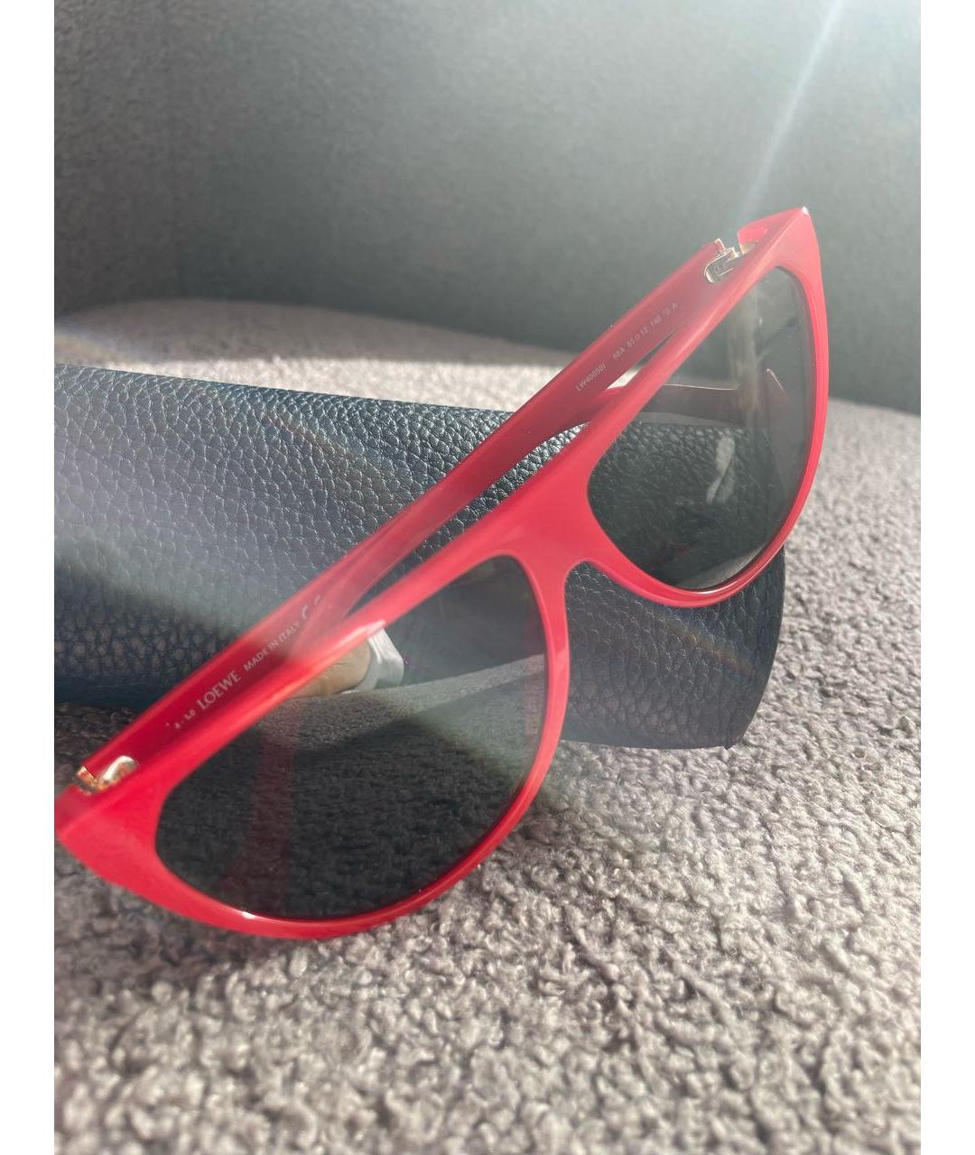 LOEWE Красные пластиковые солнцезащитные очки, фото 3