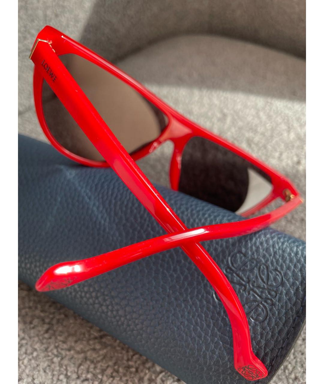 LOEWE Красные пластиковые солнцезащитные очки, фото 2