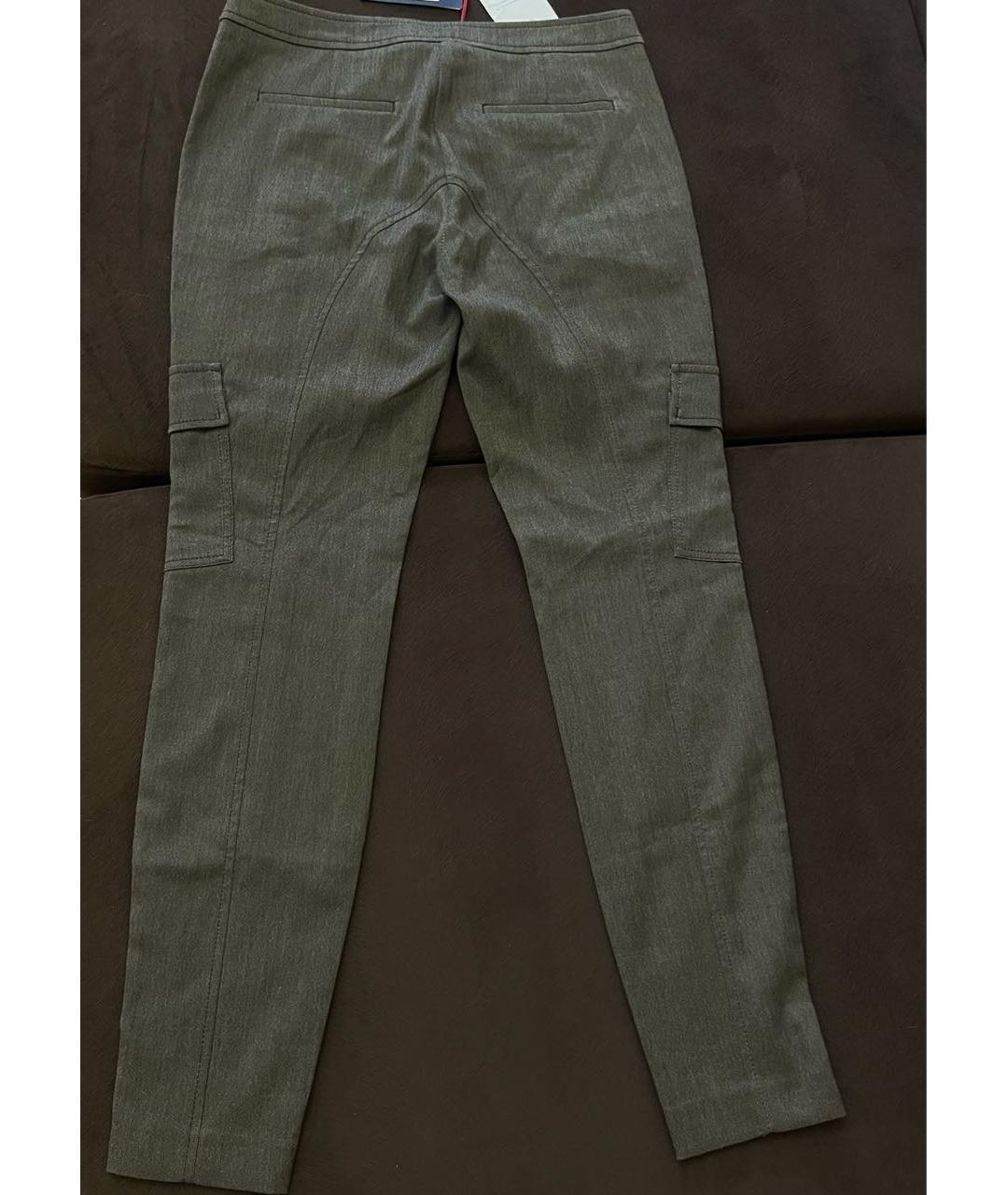 TRUSSARDI JEANS Хаки хлопко-полиэстеровые джинсы слим, фото 2