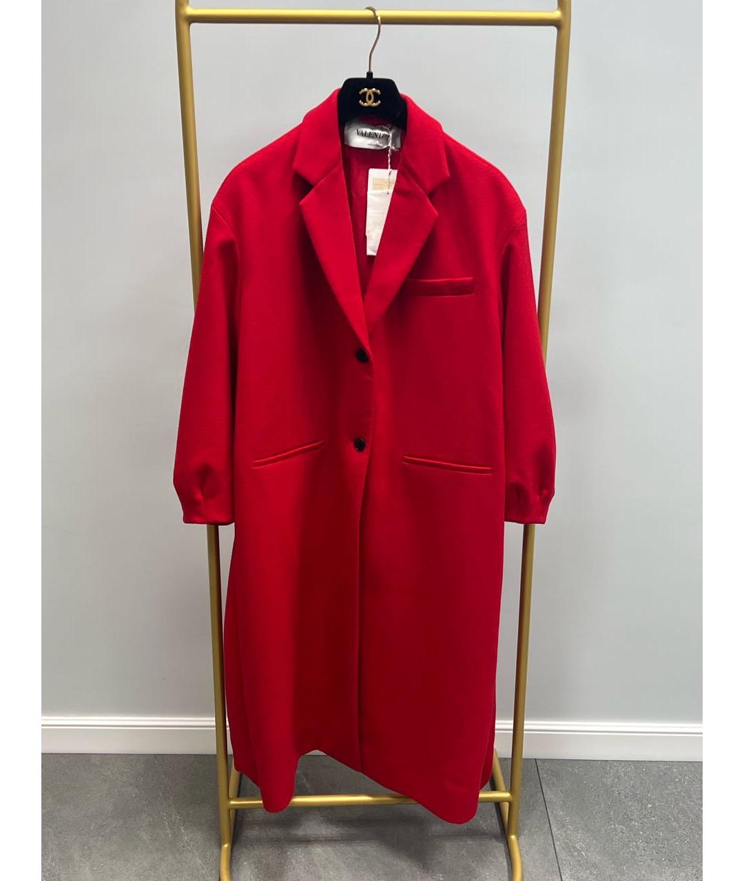 VALENTINO Красное шерстяное пальто, фото 9