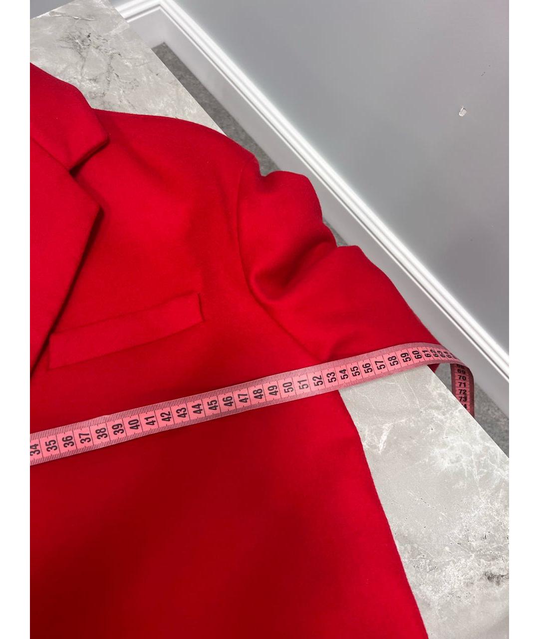 VALENTINO Красное шерстяное пальто, фото 6