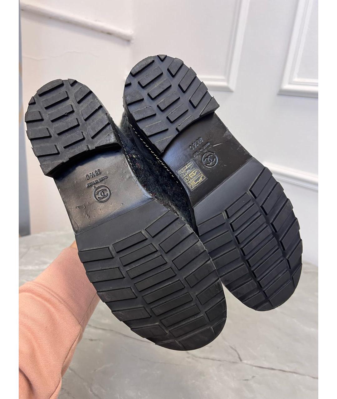 CHANEL PRE-OWNED Серые кожаные ботинки, фото 6