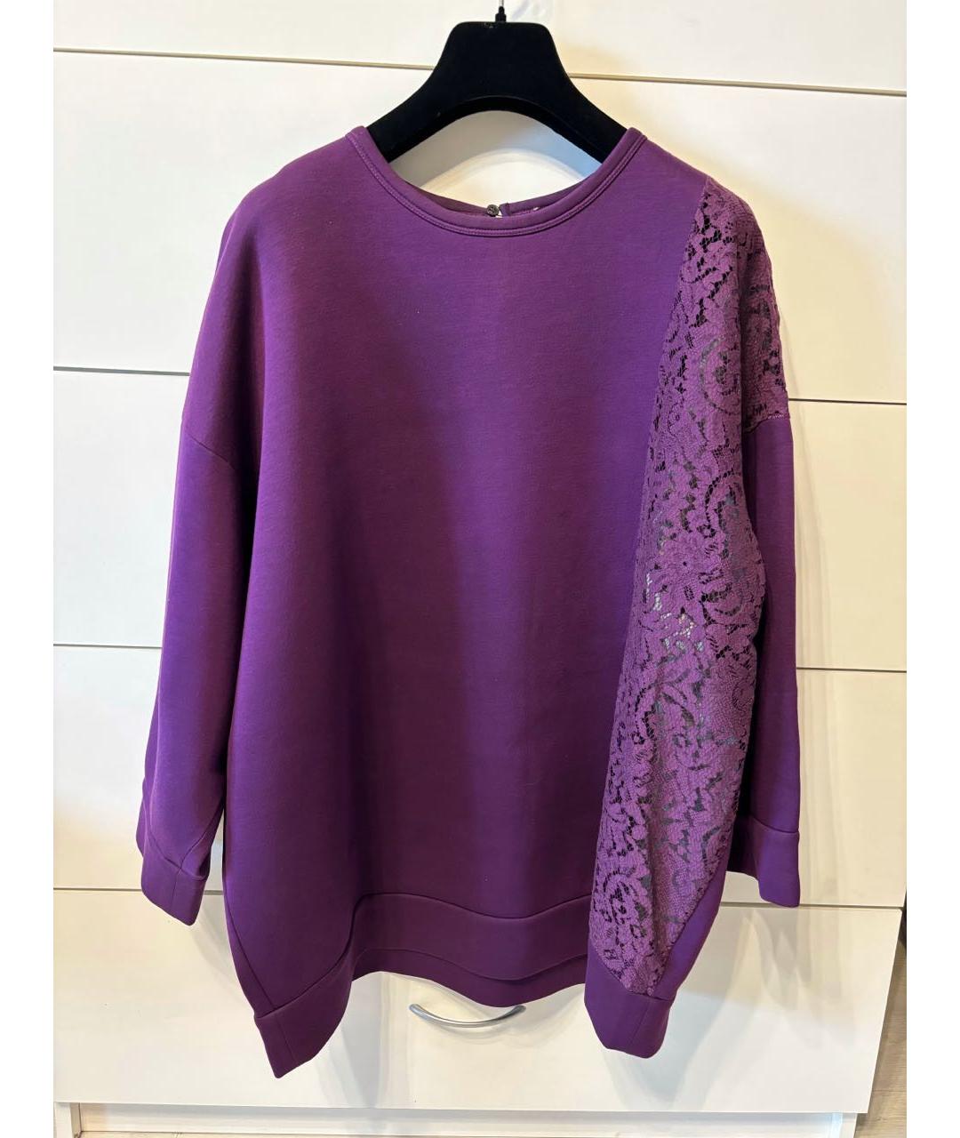 NO. 21 Фиолетовый хлопковый джемпер / свитер, фото 6