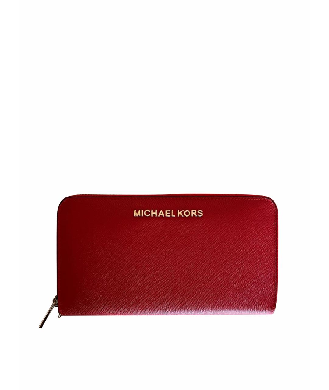 MICHAEL KORS Красный кожаный кошелек, фото 1