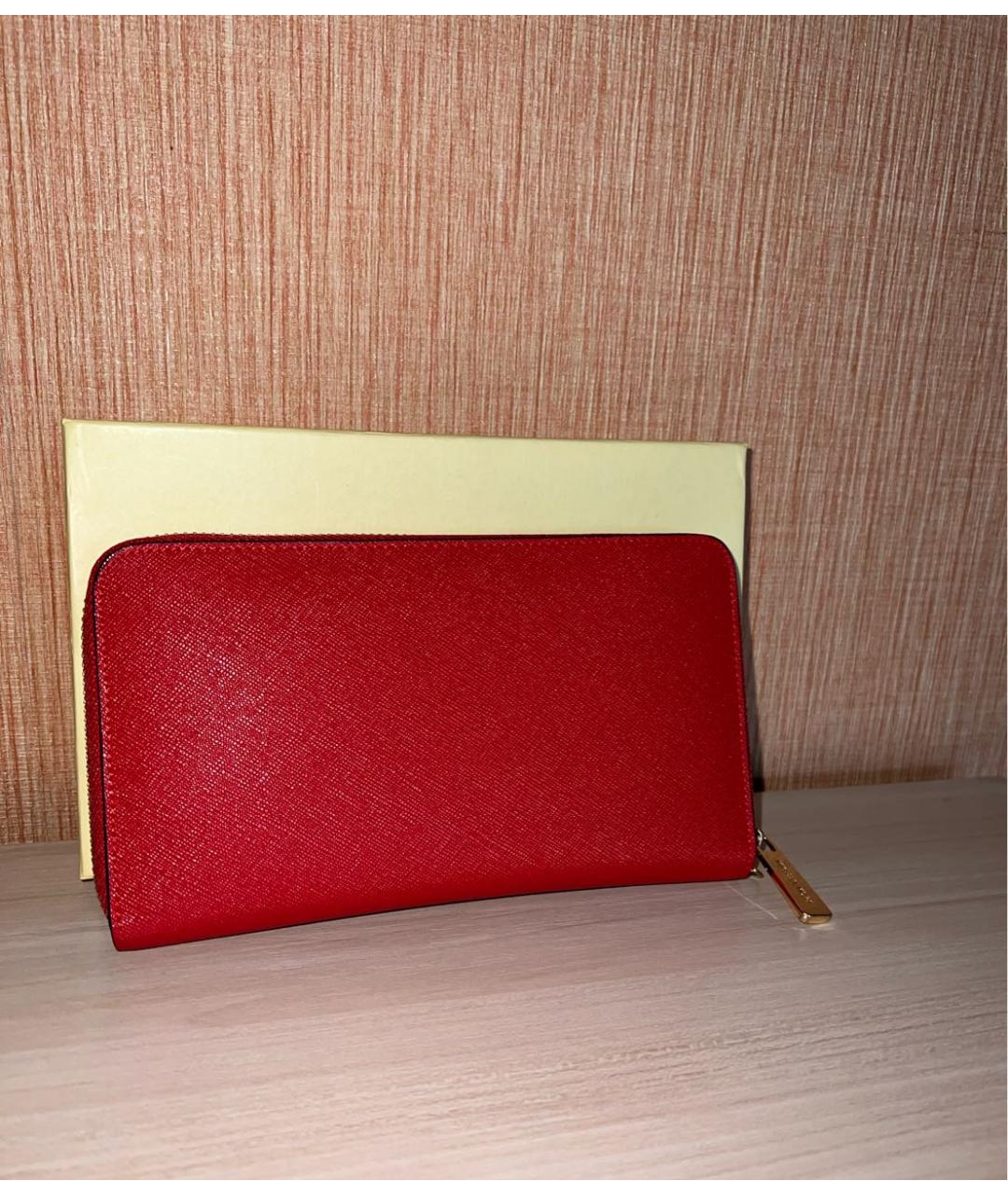 MICHAEL KORS Красный кожаный кошелек, фото 2