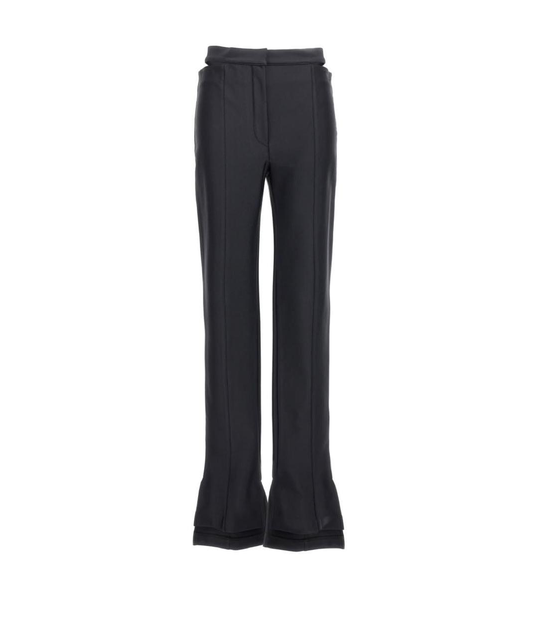 MUGLER Черные полиамидовые брюки узкие, фото 1