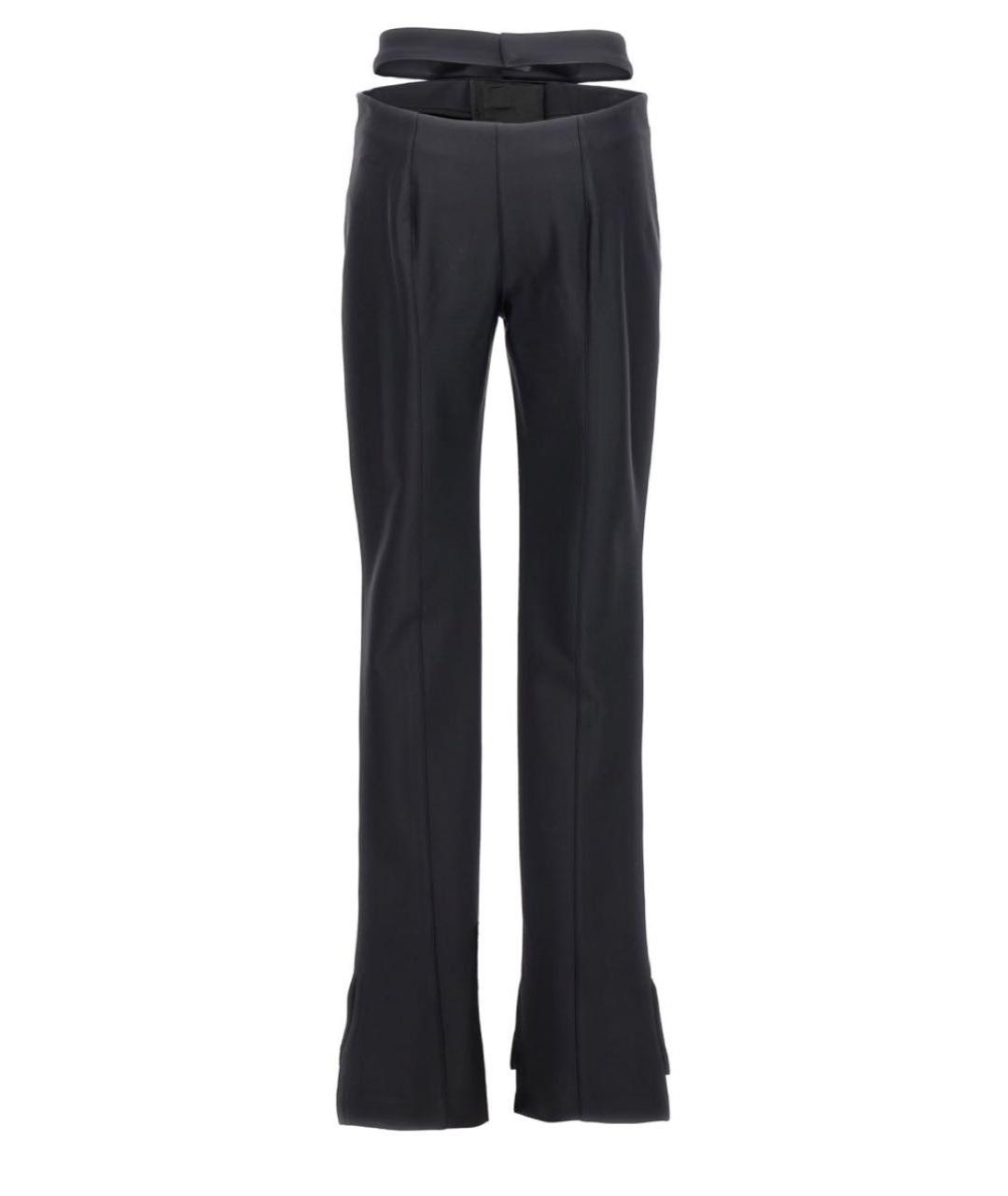 MUGLER Черные полиамидовые брюки узкие, фото 2