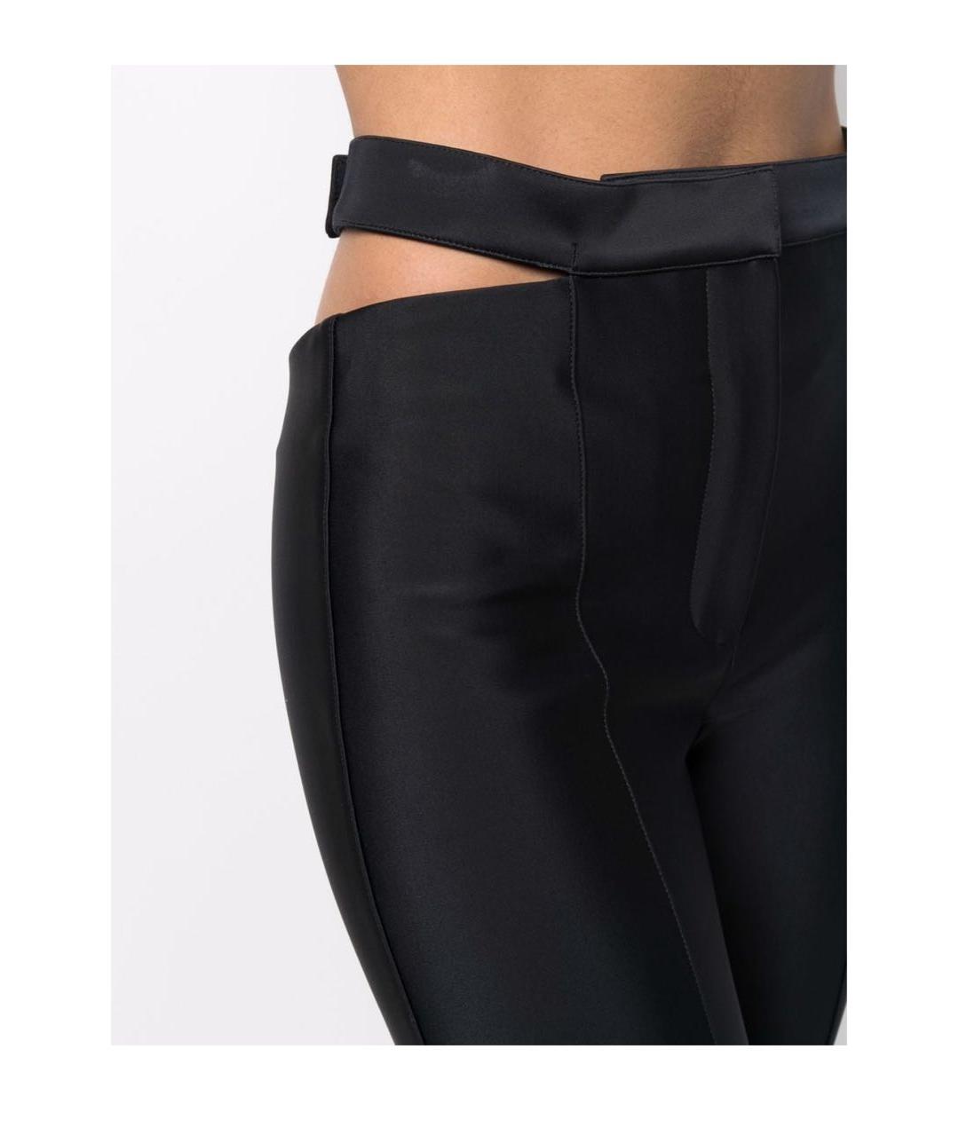 MUGLER Черные полиамидовые брюки узкие, фото 3