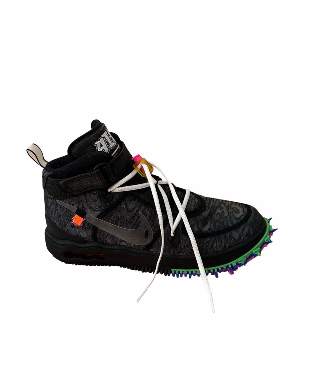 NIKE X OFF-WHITE Черные синтетические высокие кроссовки / кеды, фото 1