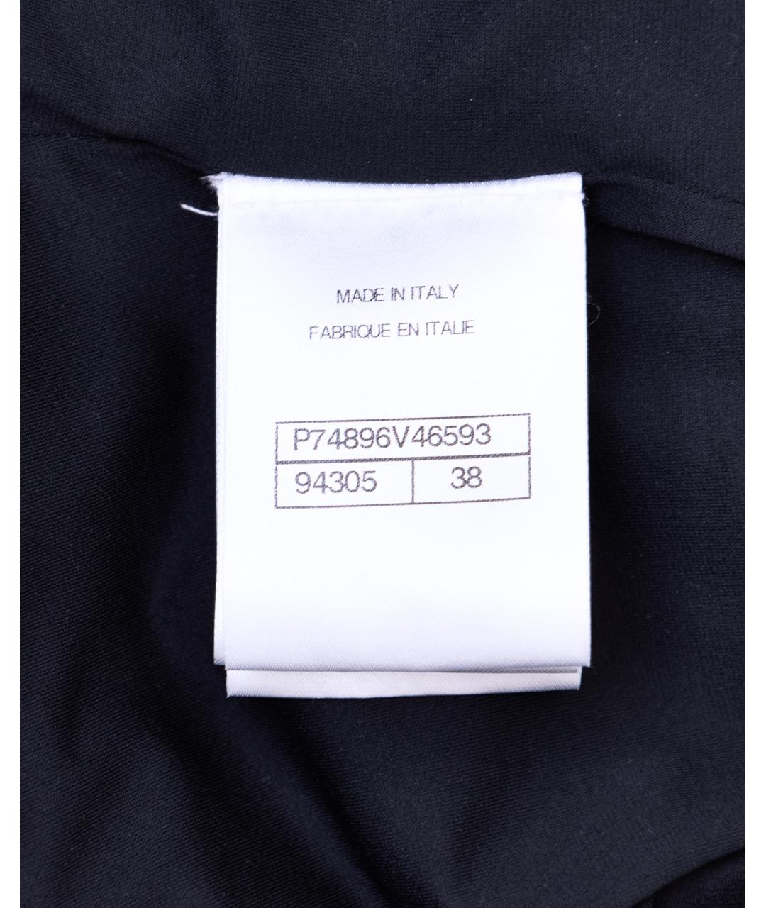 CHANEL PRE-OWNED Черная вискозная футболка, фото 8