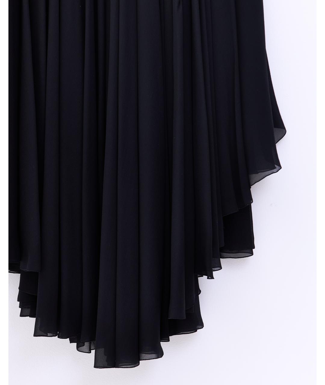 CHANEL Черная шелковая юбка миди, фото 5