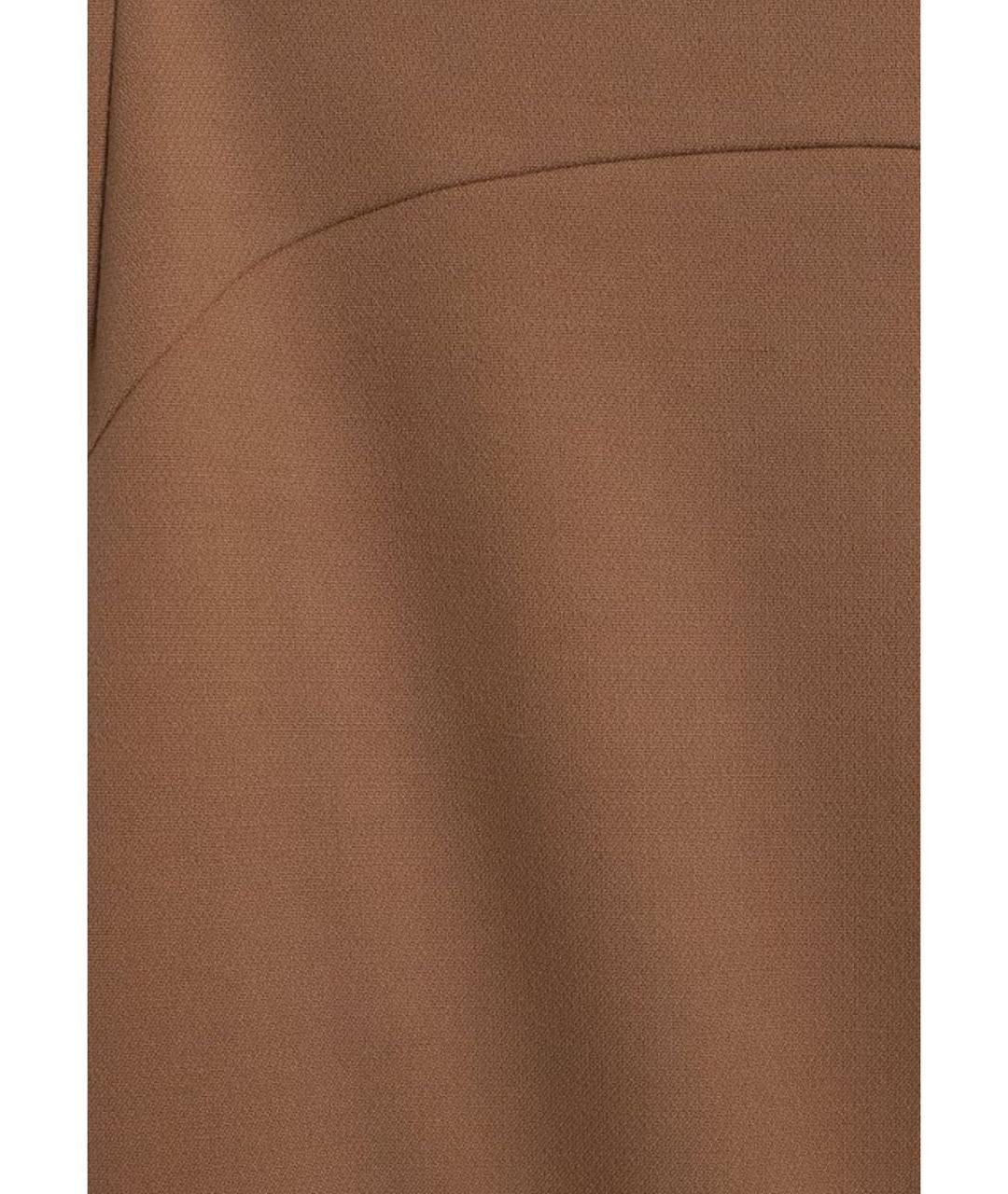 NO. 21 Коричневая полиэстеровая юбка миди, фото 3