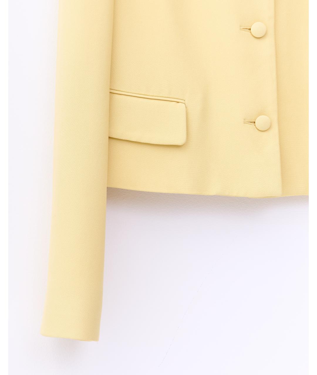 MIU MIU Желтый вискозный жакет/пиджак, фото 5
