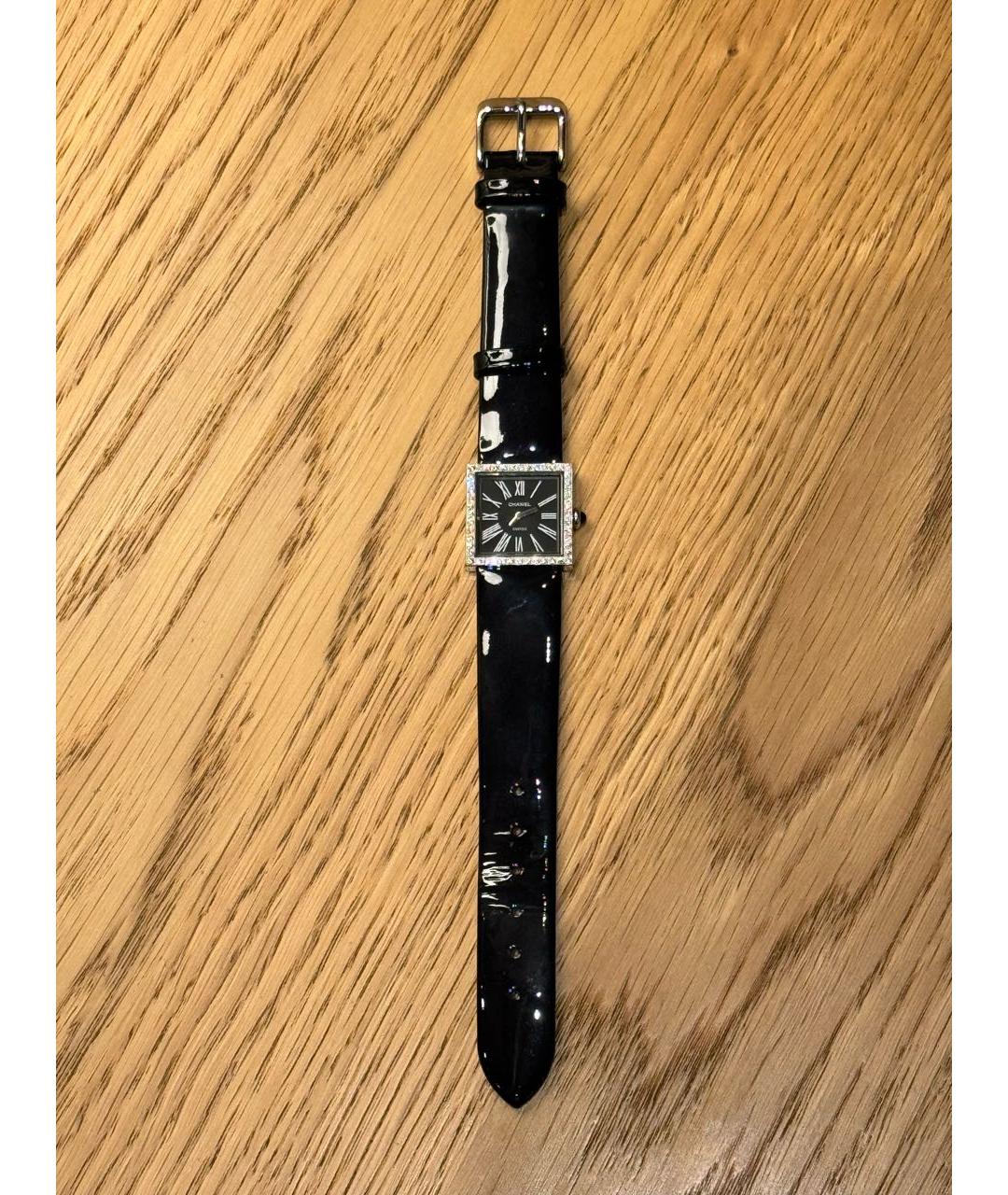 CHANEL PRE-OWNED Черные кожаные часы, фото 7