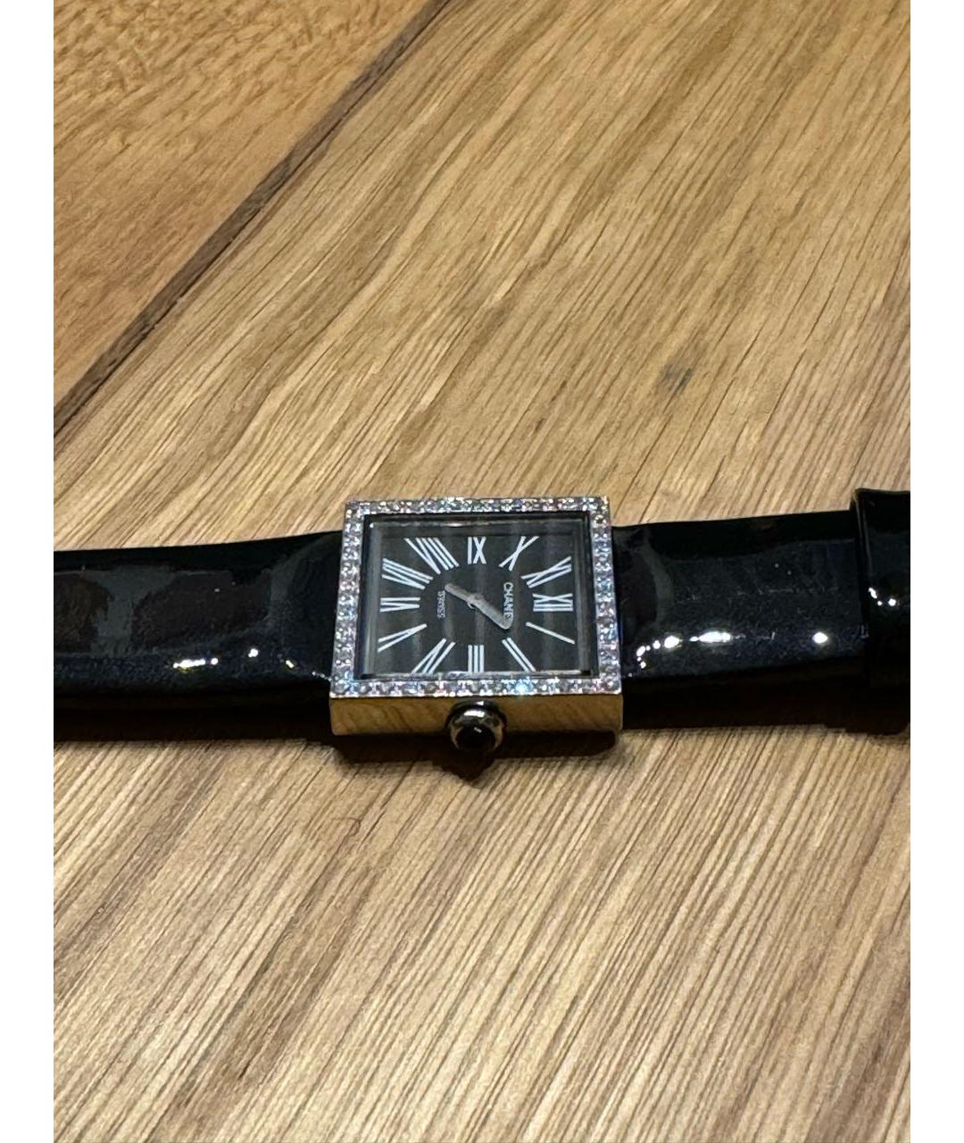 CHANEL PRE-OWNED Черные кожаные часы, фото 3