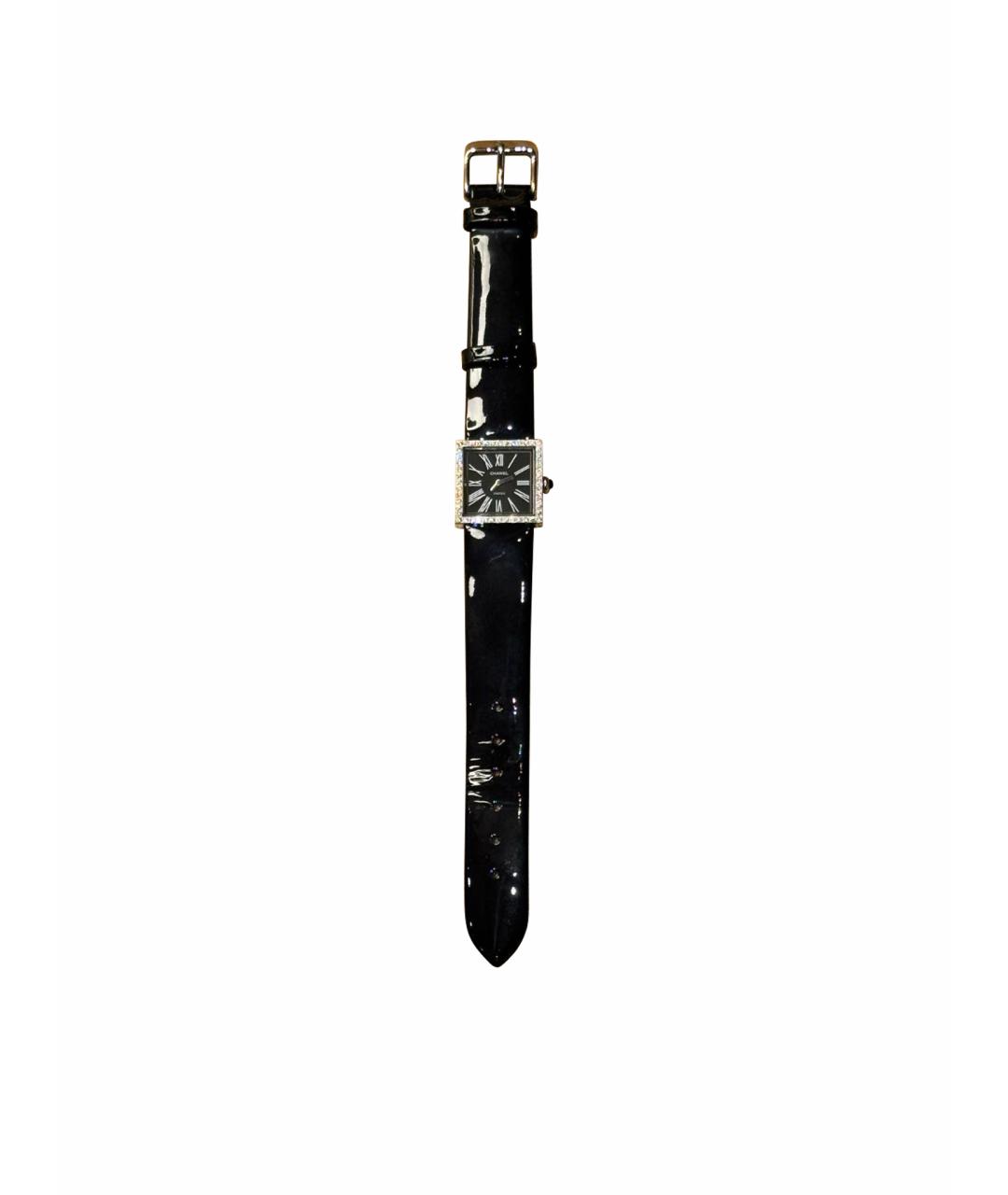 CHANEL PRE-OWNED Черные кожаные часы, фото 1