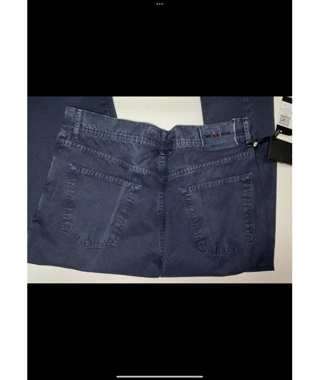 KITON Темно-синие хлопковые джинсы скинни, фото 3