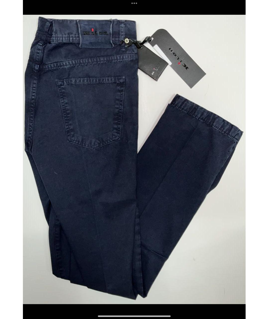 KITON Темно-синие хлопковые джинсы скинни, фото 8
