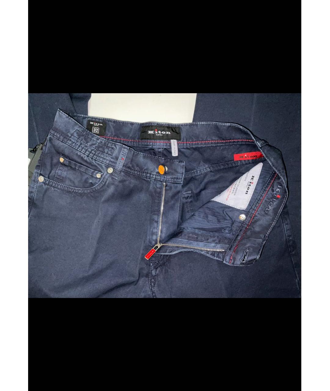 KITON Темно-синие хлопковые джинсы скинни, фото 5