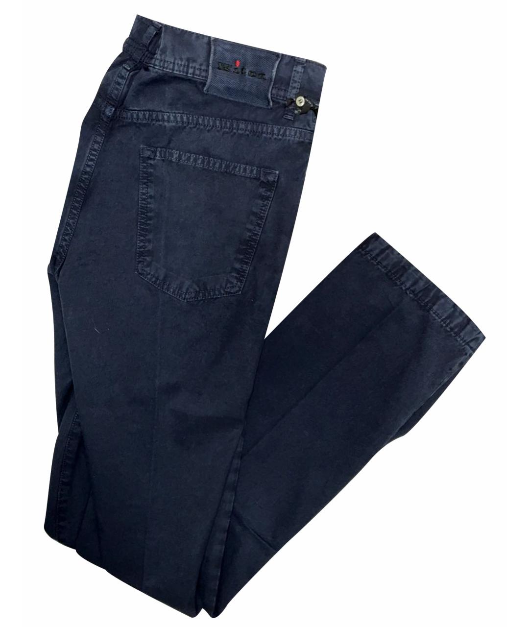 KITON Темно-синие хлопковые джинсы скинни, фото 1