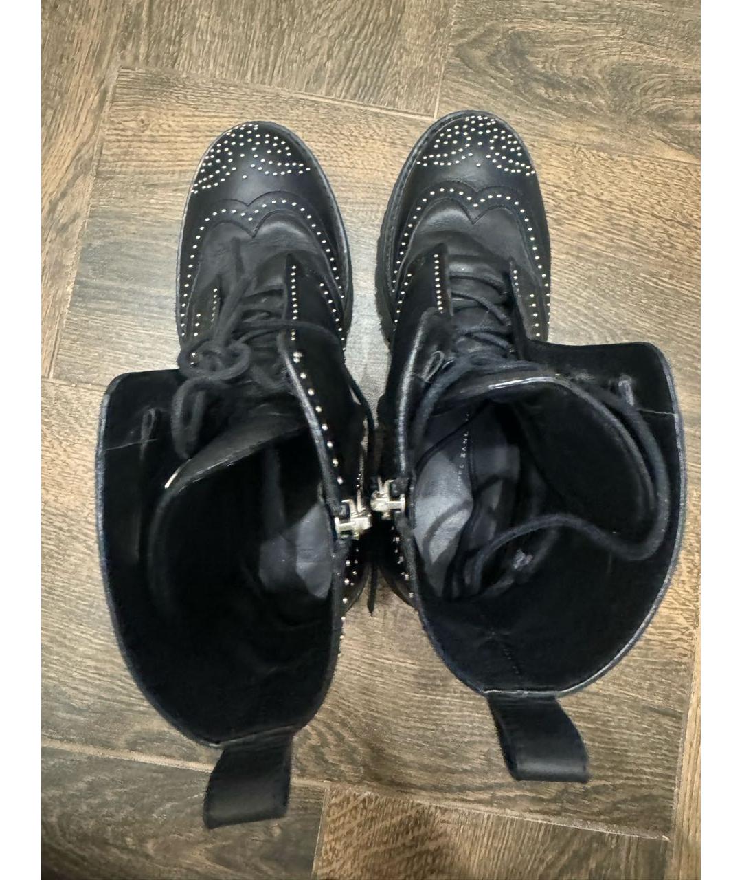 GIUSEPPE ZANOTTI DESIGN Черные кожаные ботинки, фото 3