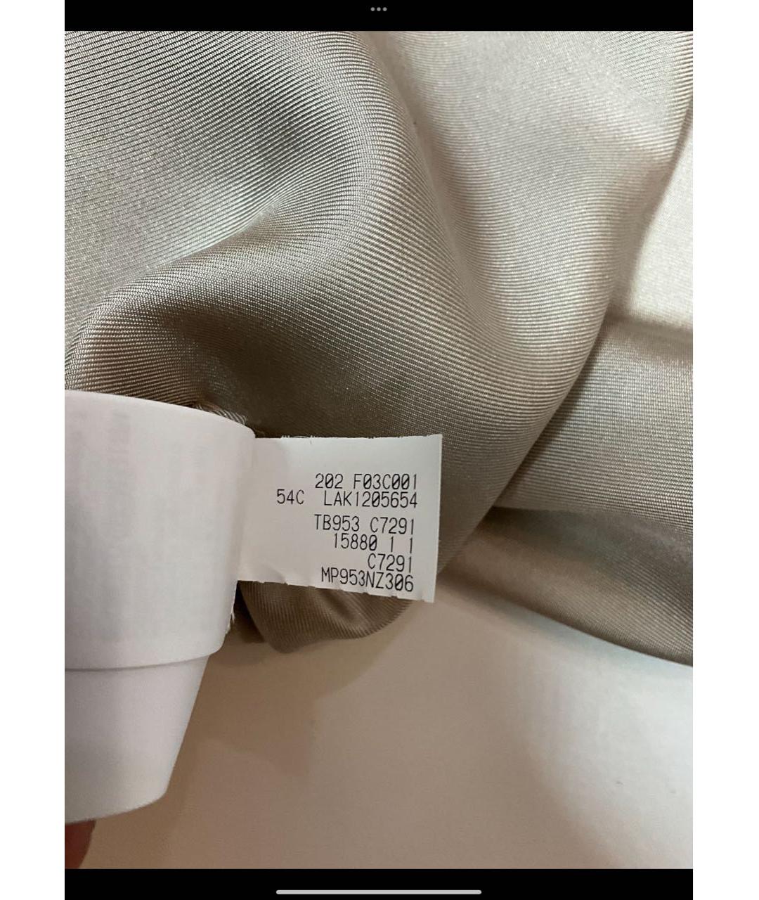 BRUNELLO CUCINELLI Бежевая шелковая блузы, фото 8