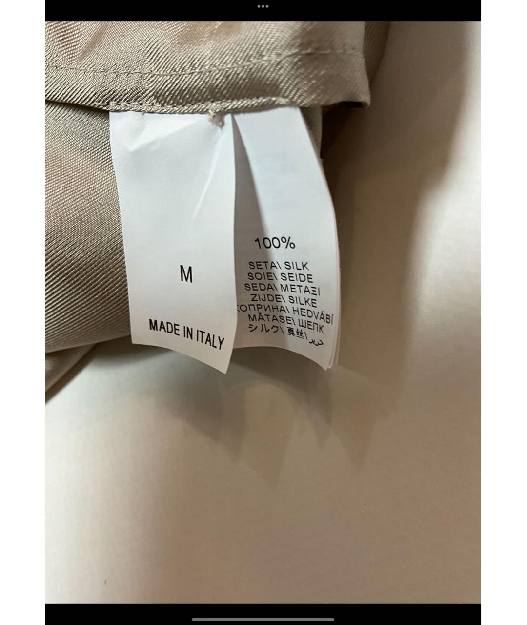 BRUNELLO CUCINELLI Бежевая шелковая блузы, фото 7
