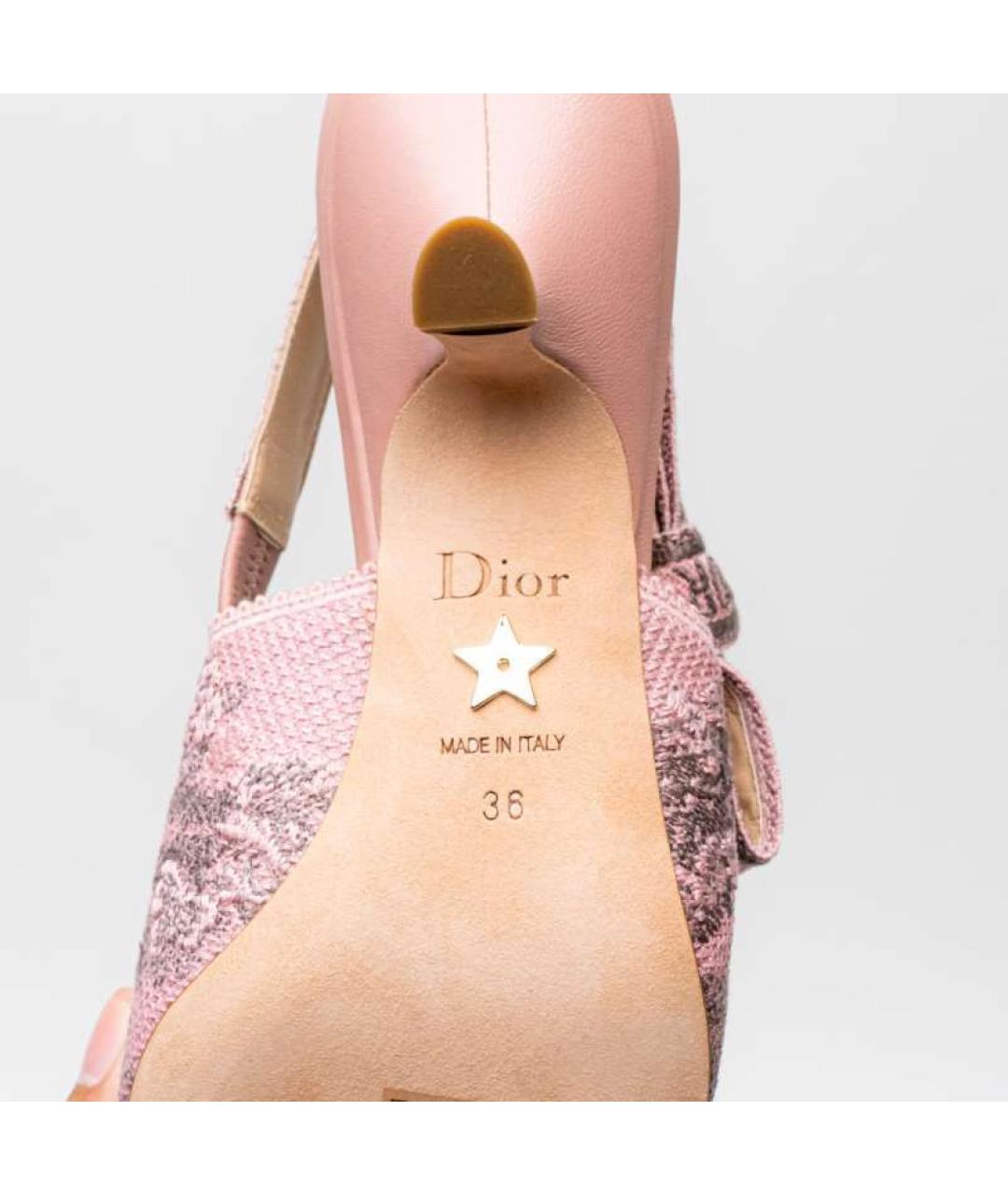 CHRISTIAN DIOR Розовые кожаные туфли, фото 5