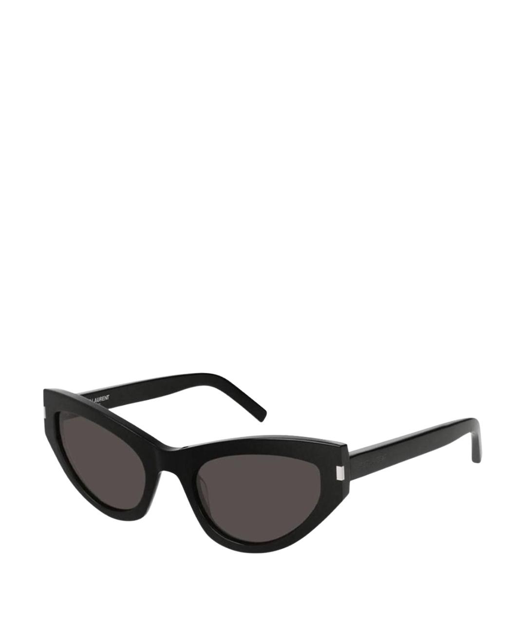 SAINT LAURENT Черные пластиковые солнцезащитные очки, фото 1