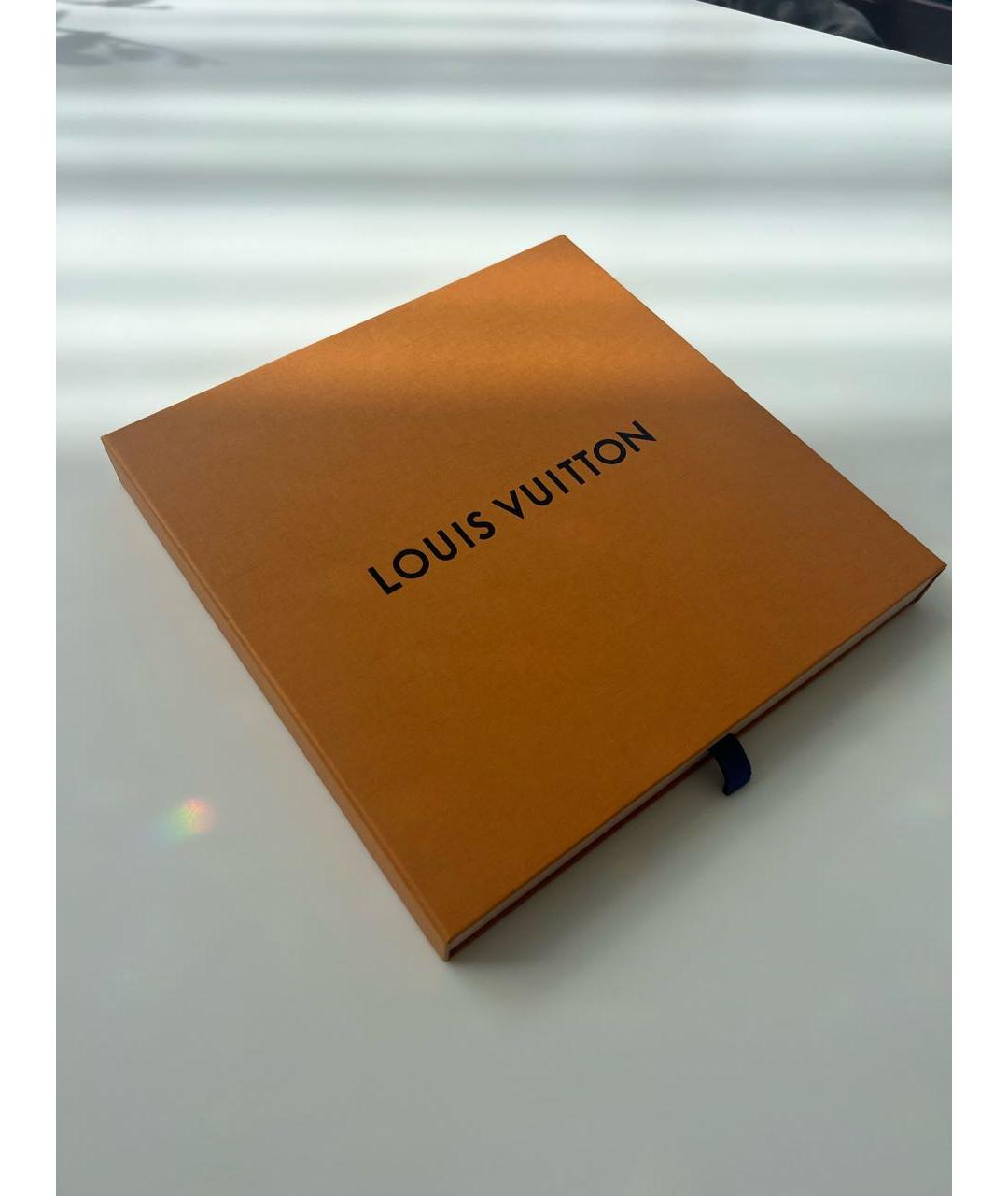LOUIS VUITTON PRE-OWNED Коричневый шелковый платок, фото 4
