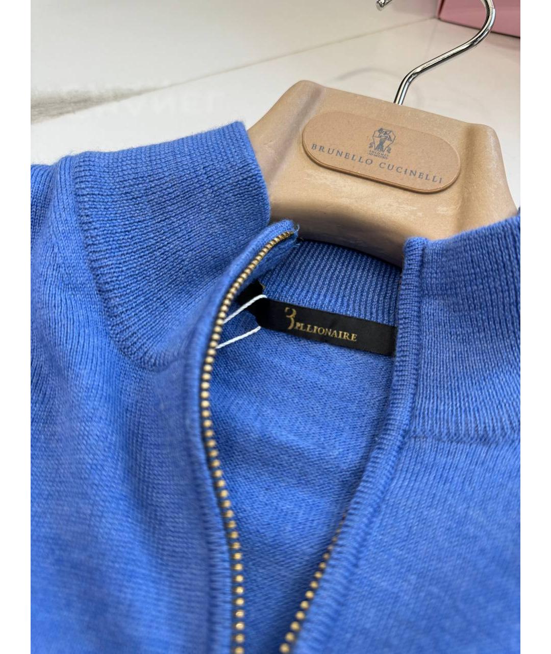 BILLIONAIRE Синий шерстяной джемпер / свитер, фото 3