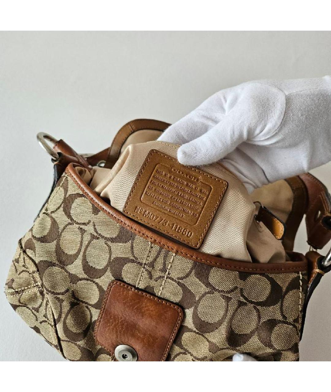 COACH Коричневая тканевая сумка через плечо для женщин – купить в ...