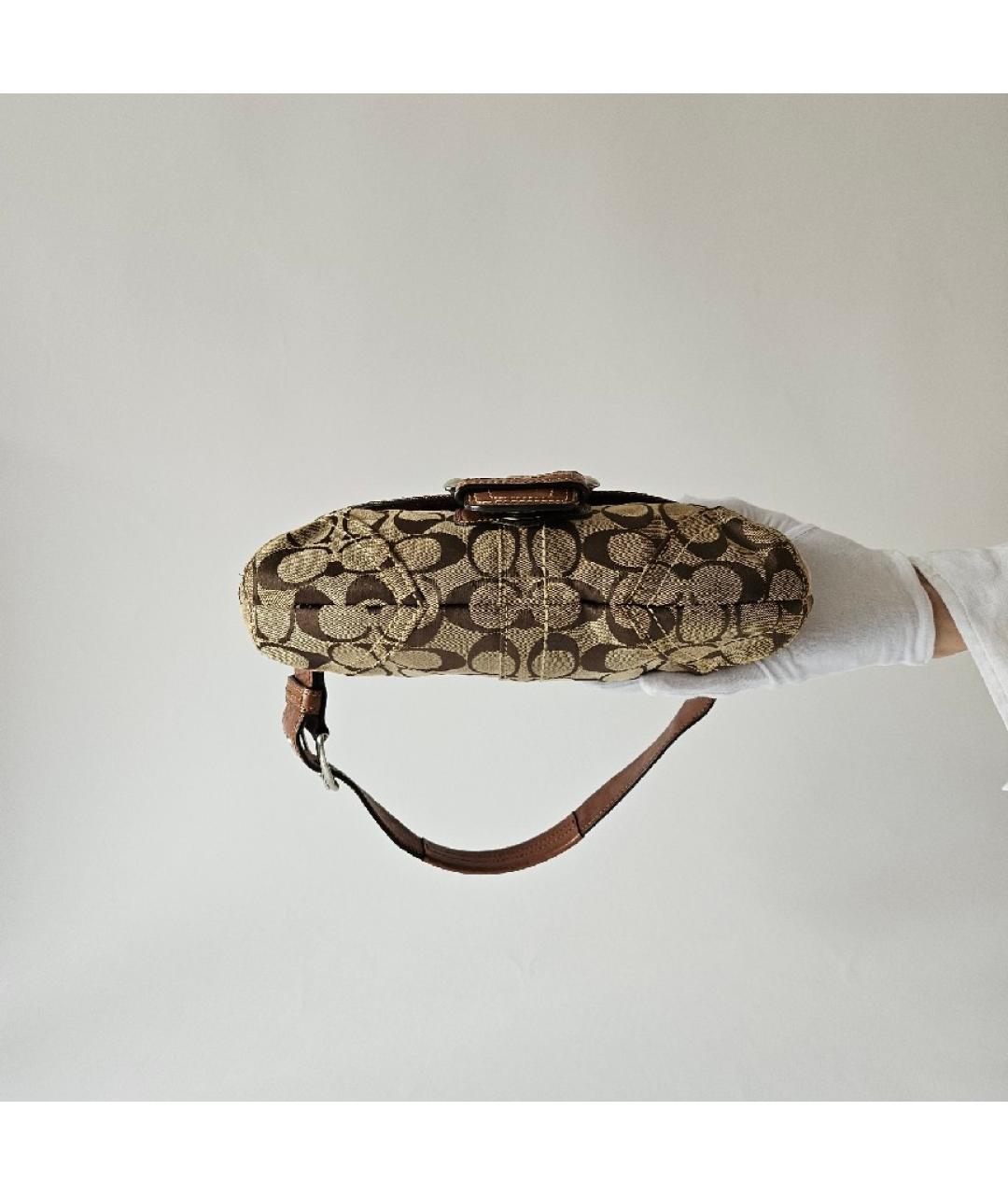 COACH Коричневая тканевая сумка через плечо для женщин – купить в ...