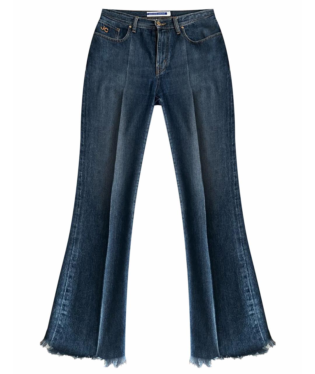 JACOB COHEN Темно-синие хлопковые джинсы клеш, фото 1