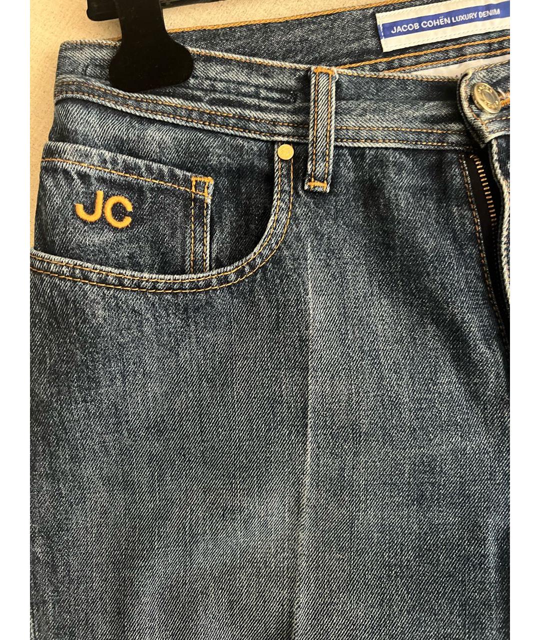 JACOB COHEN Темно-синие хлопковые джинсы клеш, фото 4