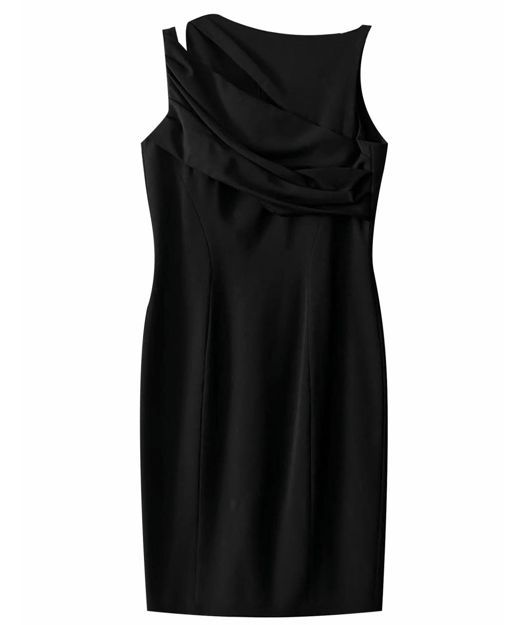 DSQUARED2 Черное шерстяное коктейльное платье, фото 1