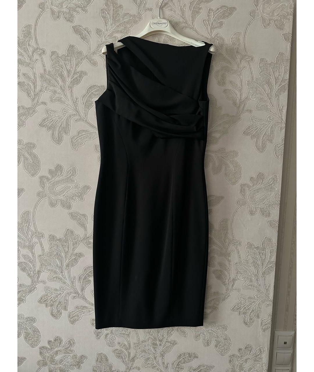 DSQUARED2 Черное шерстяное коктейльное платье, фото 7