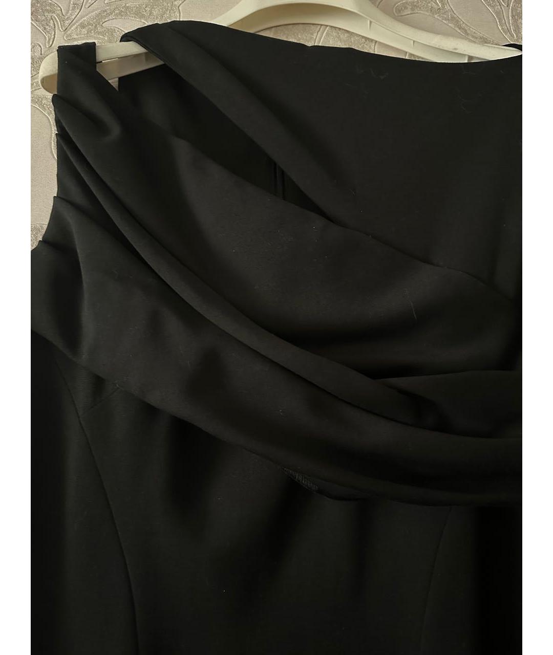 DSQUARED2 Черное шерстяное коктейльное платье, фото 4