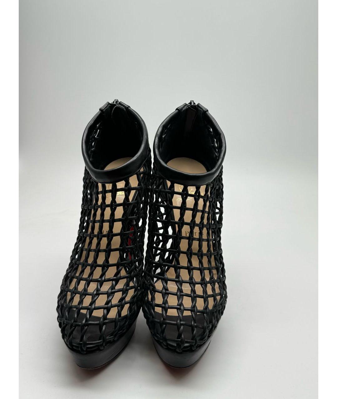 CHRISTIAN LOUBOUTIN Черные кожаные туфли, фото 2