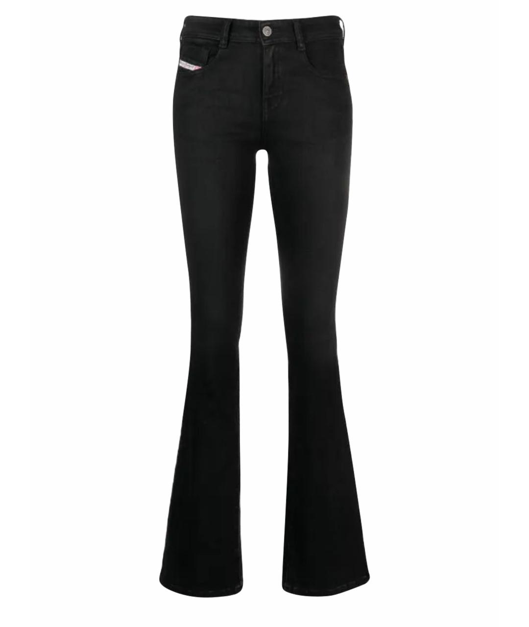 DIESEL Черные хлопко-эластановые джинсы клеш, фото 1