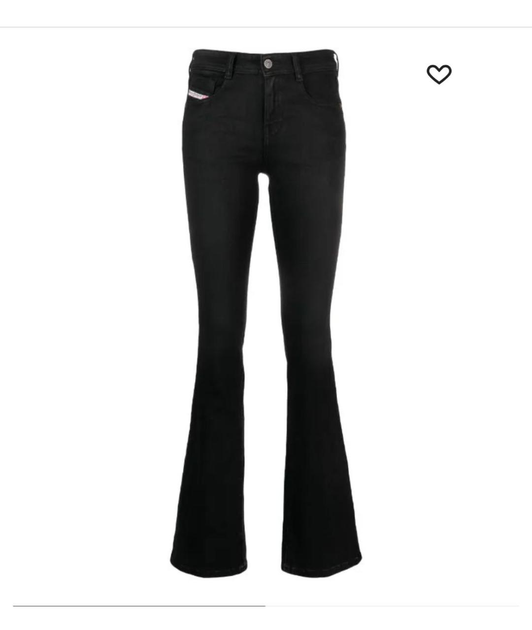 DIESEL Черные хлопко-эластановые джинсы клеш, фото 5