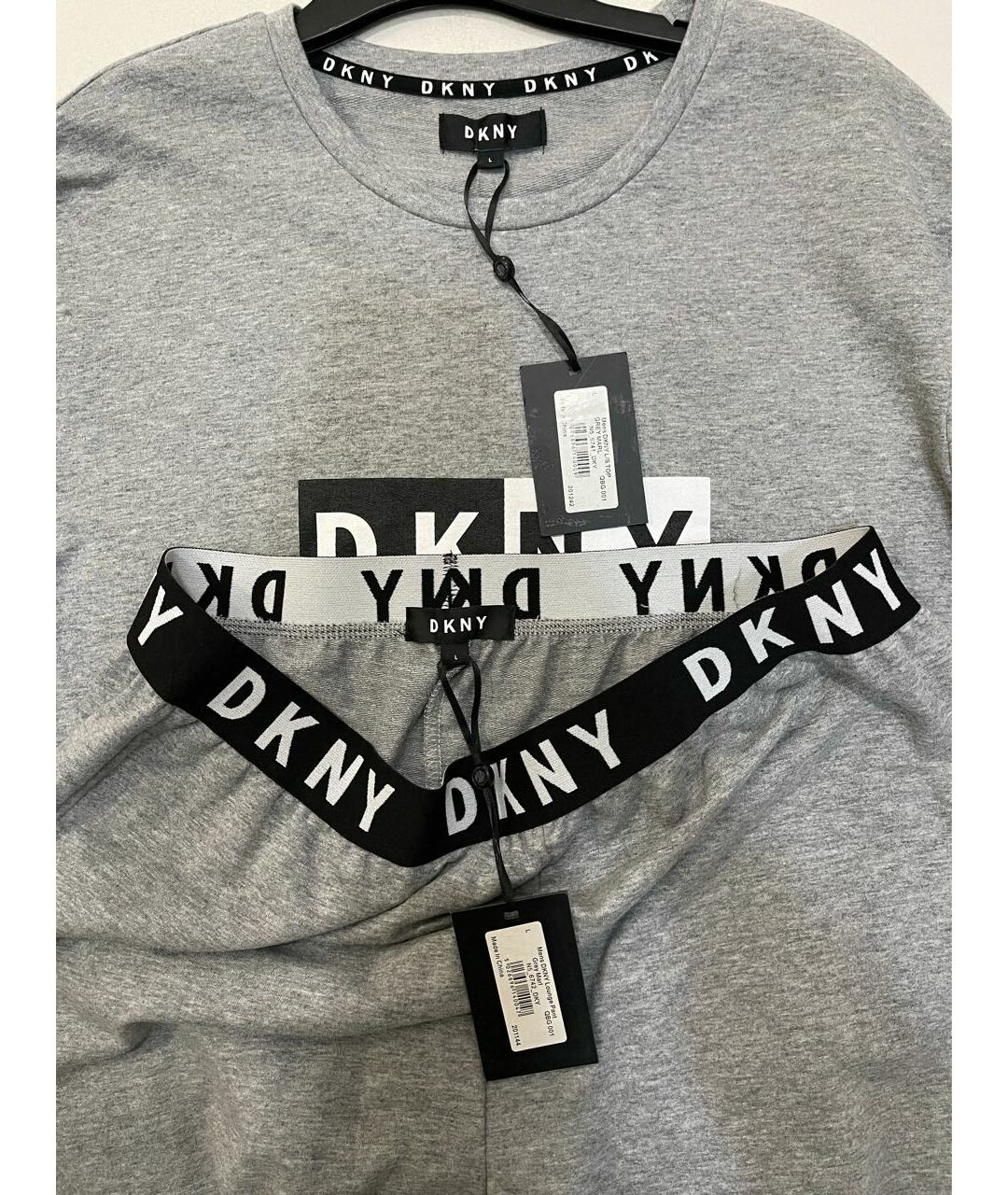 DKNY Серый хлопковый спортивный костюм, фото 7