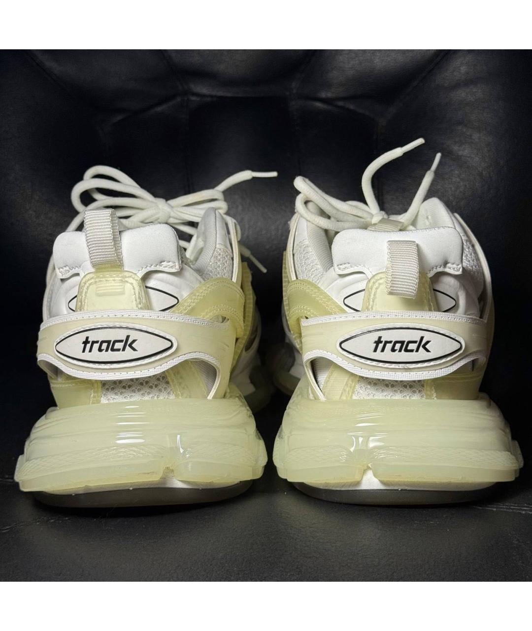 BALENCIAGA Белые текстильные низкие кроссовки / кеды, фото 2